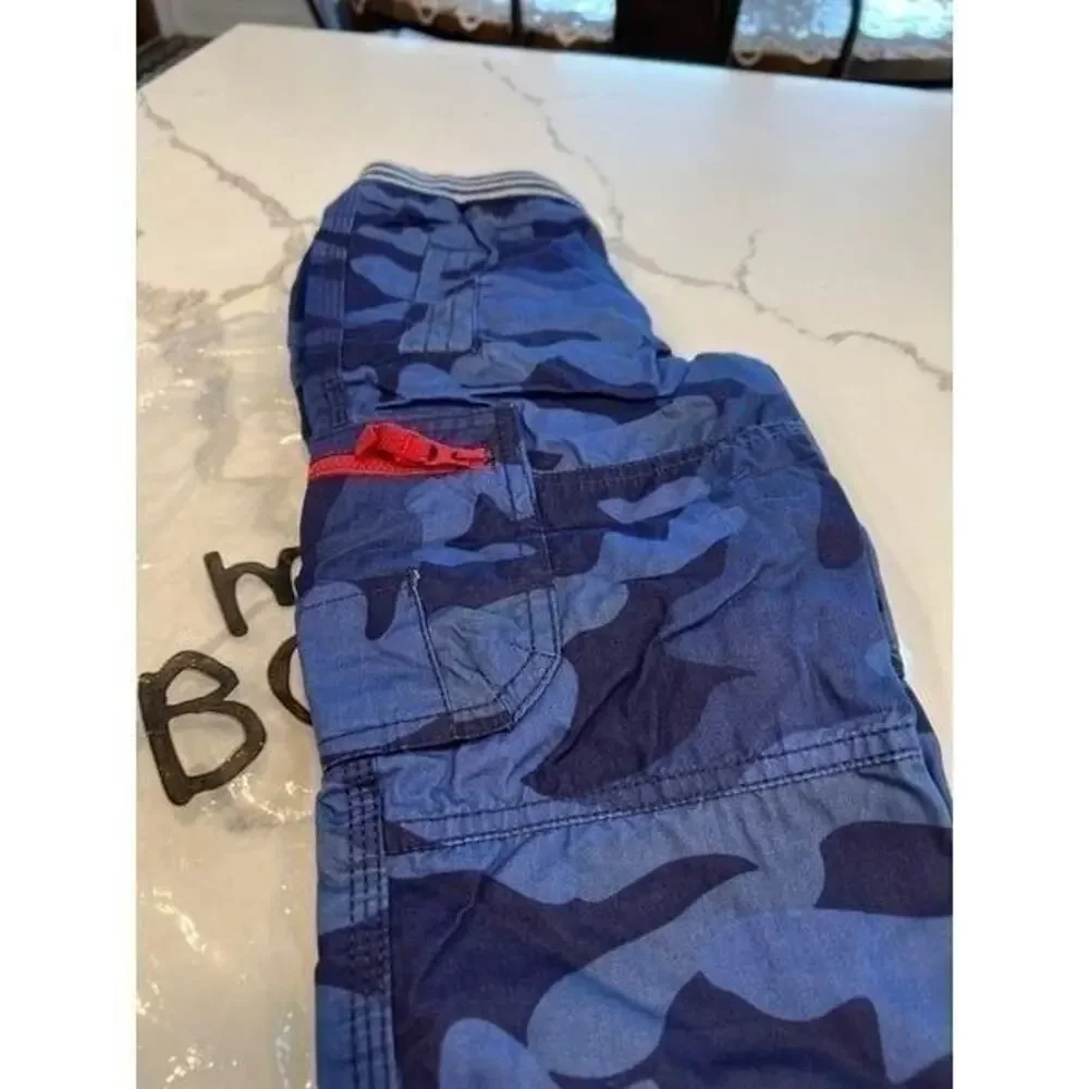 Mini Boden Kids Blue Camouflage Cotton Dark wash youth 3‎ new